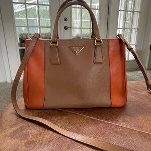 Prada Galleria 2 way leather bag size large